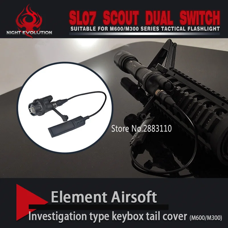 Night Evolution SF Remote Dual Switch Suit For M300A M600C Series SL07 Scout Light Pressure Pad PEQ Flashlights Accessory | Спорт и