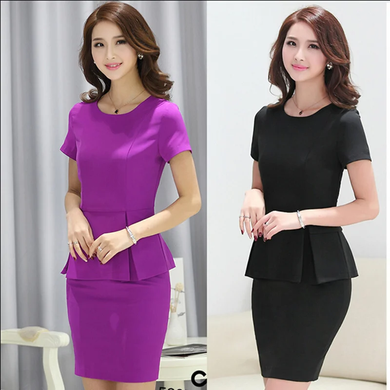Новая Деловая одежда 2016 Осень зима Популярная женская для работы однотонная