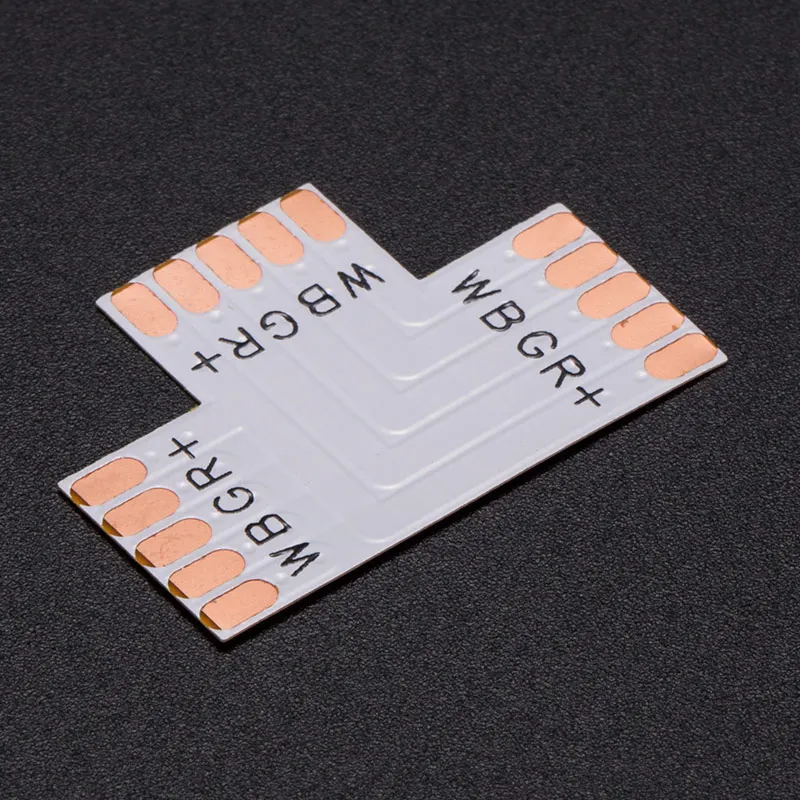 Светодиодный полосы аксессуары RGB/RGBW FPC быстрый разъем 2 4 5 pin-8 10 12 mm под прямым углом футболка женская темно-синяя футболка с Hello рыбы - Цвет: 12mm 5pin FPC T