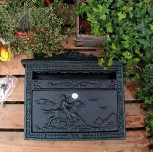 Сельский чугунный почтовый ящик античный Металлический Настенный с буквами