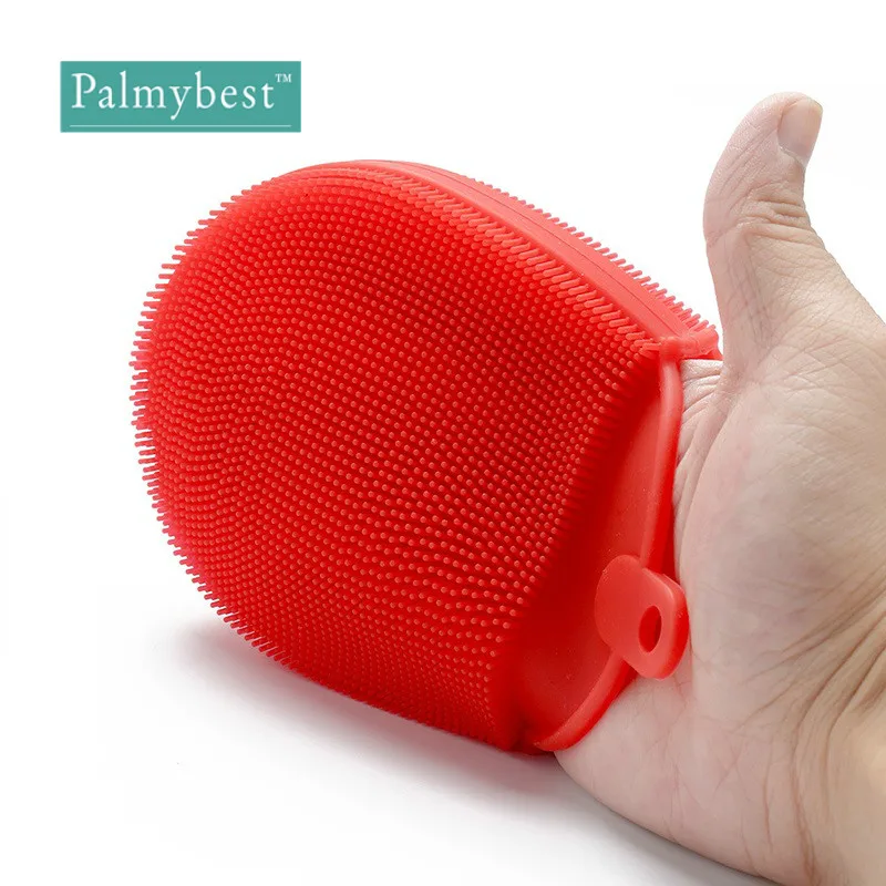 

Silicone Dish Cleaning Brush Glove Shaped Household Cleaning Dish Washing Brush Kitchen Multifunctional Dishwashing Scrubber 1pc