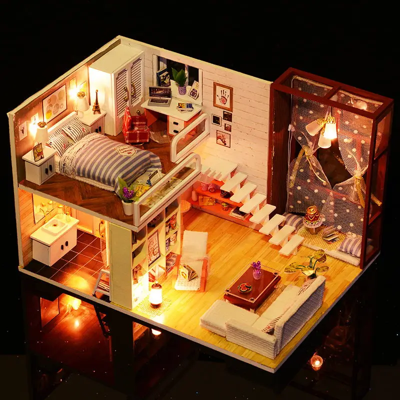 Миниатюрный Кукольный дом сделай сам 3D креативные деревянные аксессуары ручной