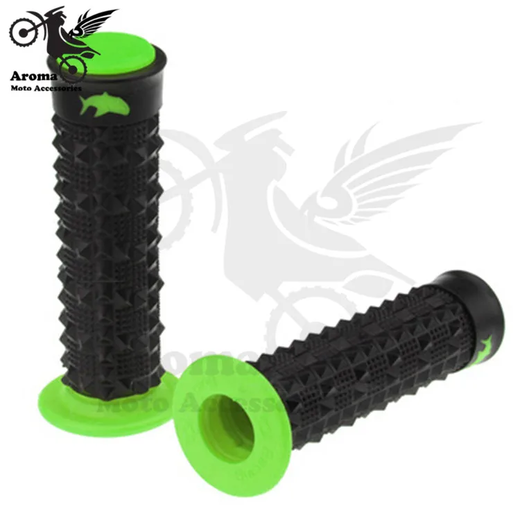 Бесплатная доставка мотоцикл Резина Гель Для Рук Захваты Руль зеленый Мотоцикл