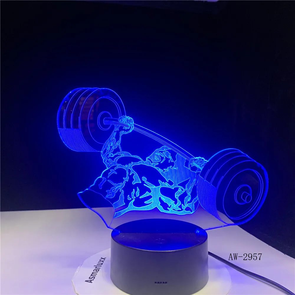 7 цветов Изменение веса подъемный человек светодиодный 3D иллюзия настольная лампа 3D ночник детский спальный ночник 3D-2957