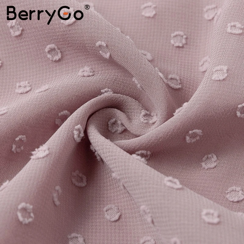 BerryGo элегантный женский комбинезон с открытыми плечами розовый Твист шеи Пояса