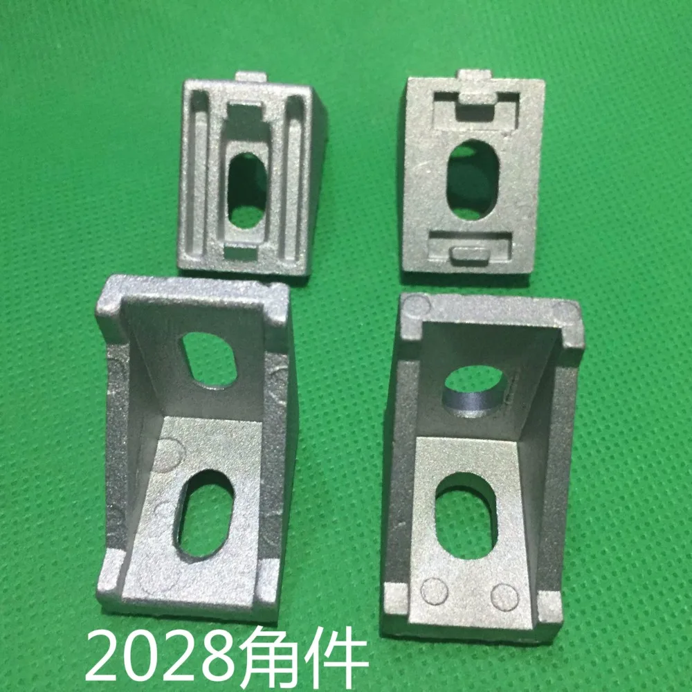 

20pcs/lots 2028 corner fitting angle aluminum 28 x 28 L connector bracket fastener match use 2028 industrial aluminum profile