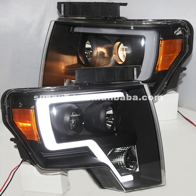 От 2013 до 2014 года для FORD F150 Raptor Светодиодная лента фара черный корпус LF | Автомобили