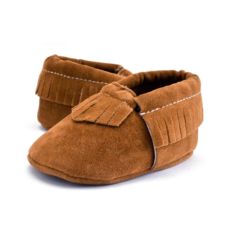 style2 brown Обувь для новорожденных; детские мокасины из искусственной кожи; обувь для маленьких девочек и мальчиков; Осенняя обувь для малышей; обувь для первых шагов - Цвет: style2 brown