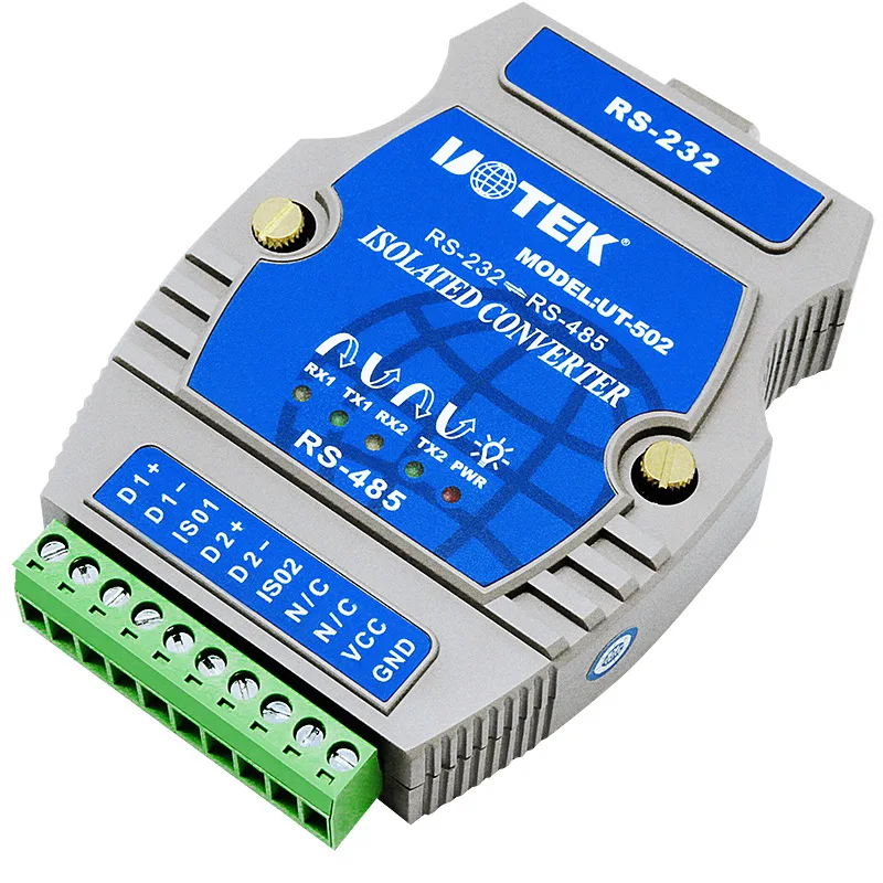 UT 502 RS232 в 2 портовый RS485 конвертер фотоэлектрическая изоляция Молниезащита