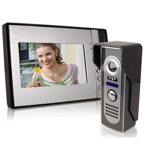 7 Inch TFT Color Display Wired Video Door Phone Doorbell Intercom System