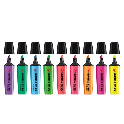 9 Colors Германия Stabilo 70 Boss хайлайтер конфетный цвет ручного счета водной босс студенческий знак ключ маркер 9 цветов на выбор - Цвет: 9 Colors