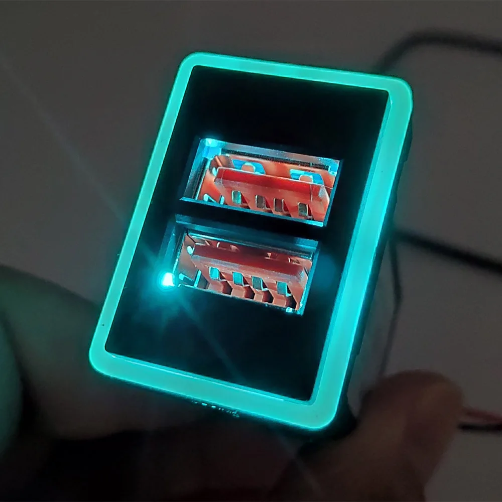XCGaoon QC3.0 Quickcharge автомобильное зарядное устройство двойной USB телефон PDA адаптер DVR Plug& Play кабель для Toyota - Название цвета: Sky Blue