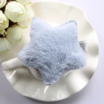 Star Blue Мода для девочек; пышная юбка с Микки-Маусом звезда, заколка из искусственного меха Ники заколки для волос заколка для волос с подкладкой из кожи аллигатора женские аксессуары для волос HC087 - Цвет: Star Blue