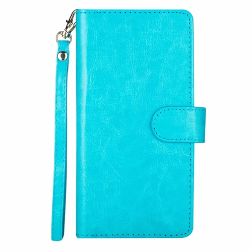 Blue Для samsung NOTE 10, 9, 8, S7, S9, S8, S10 Plus, многофункциональный флип-кошелек, кожаный чехол, магнитный, съемный, 2 в 1, 9, слот для карт - Цвет: Blue