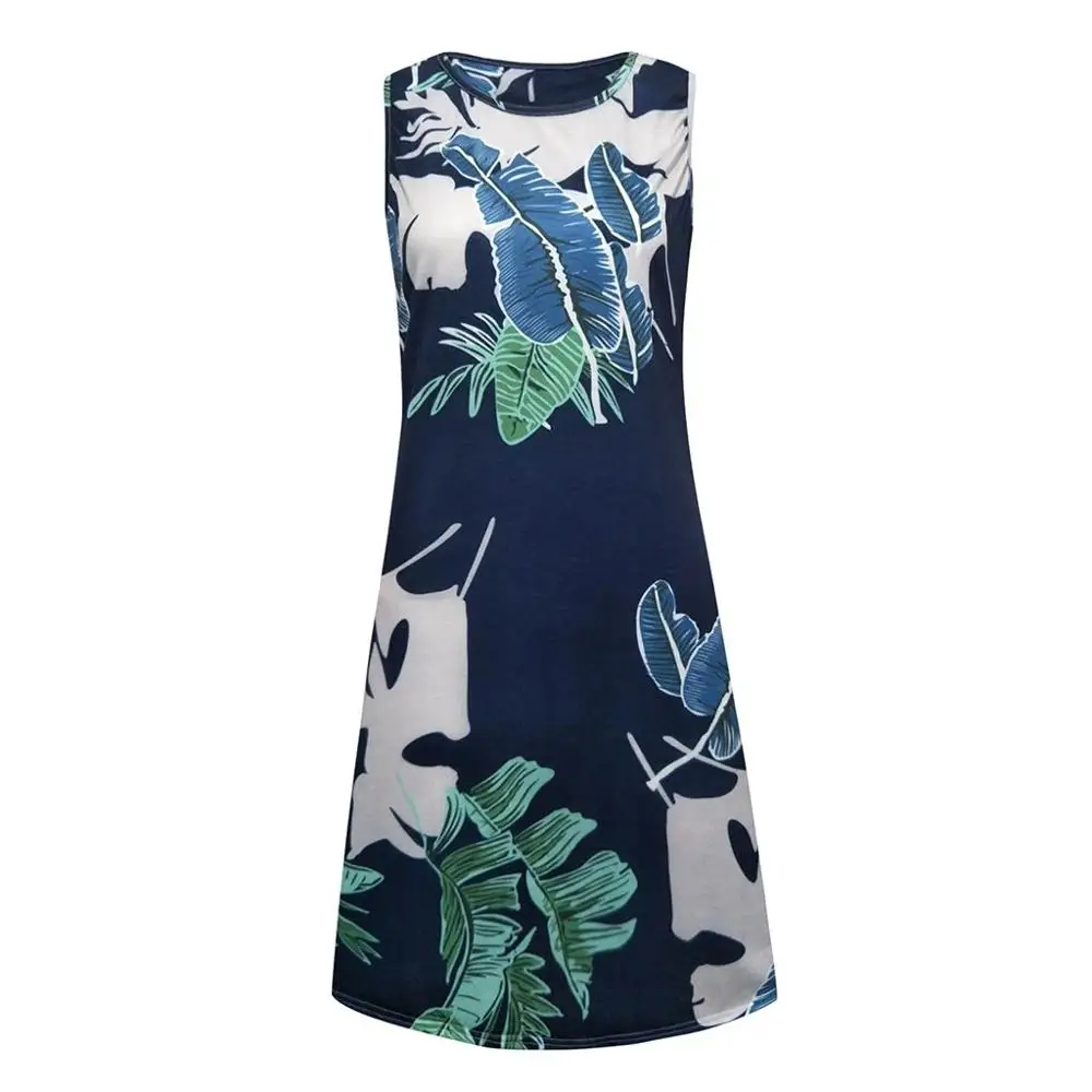 Хит продаж женское летнее повседневное богемное платье на бретелях с принтом