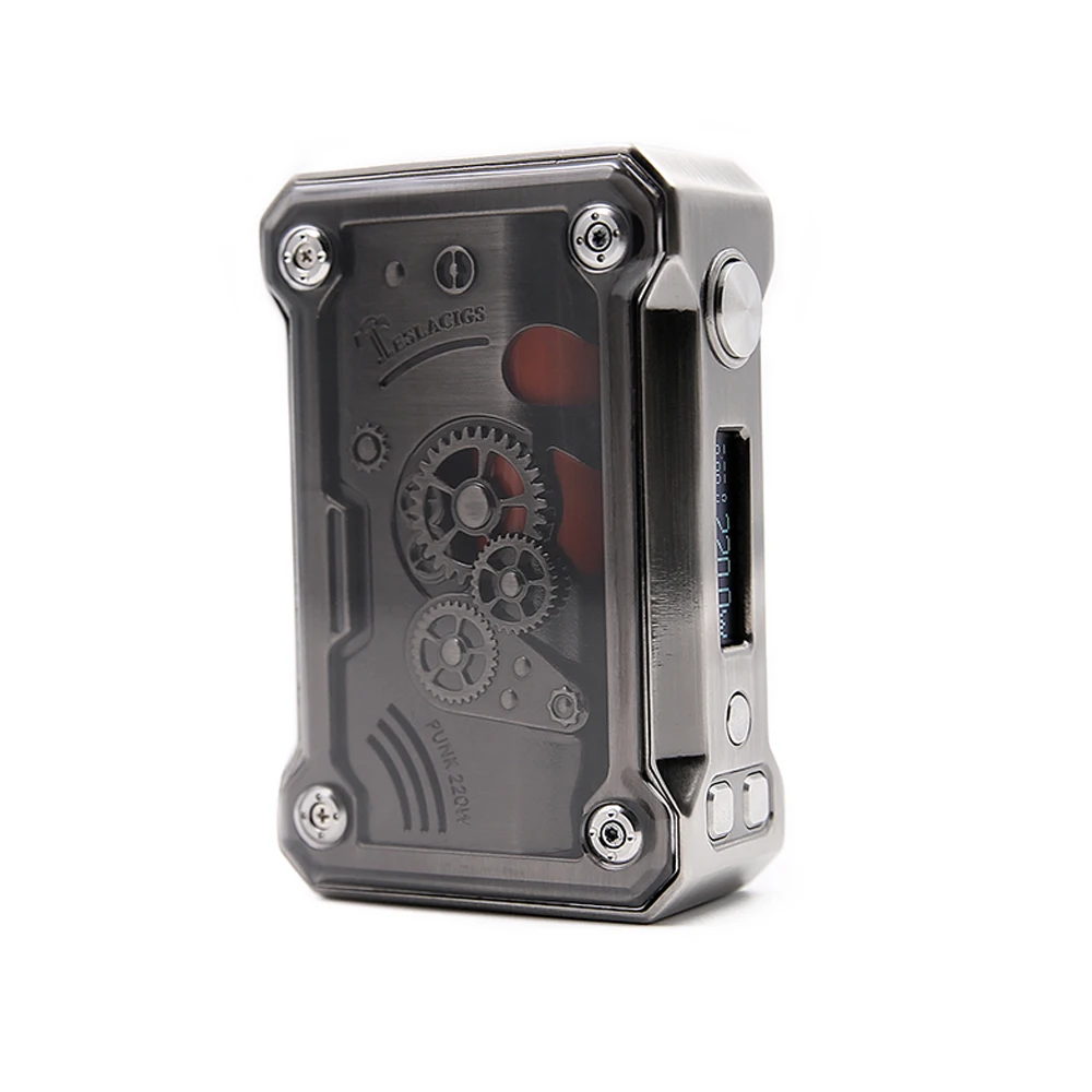 220 Вт Tesla Punk TC Box MOD Макс 220 Вт Выходная огромная мощность VW/TC/TCR No 18650 Батарейный блок мод в стиле панк мод Vs DRAG Mod
