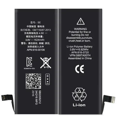 100% ISUNOO 1624mAh Мобильный телефон литий-ионная батарея для iphone SE AAA сменная литиевая |