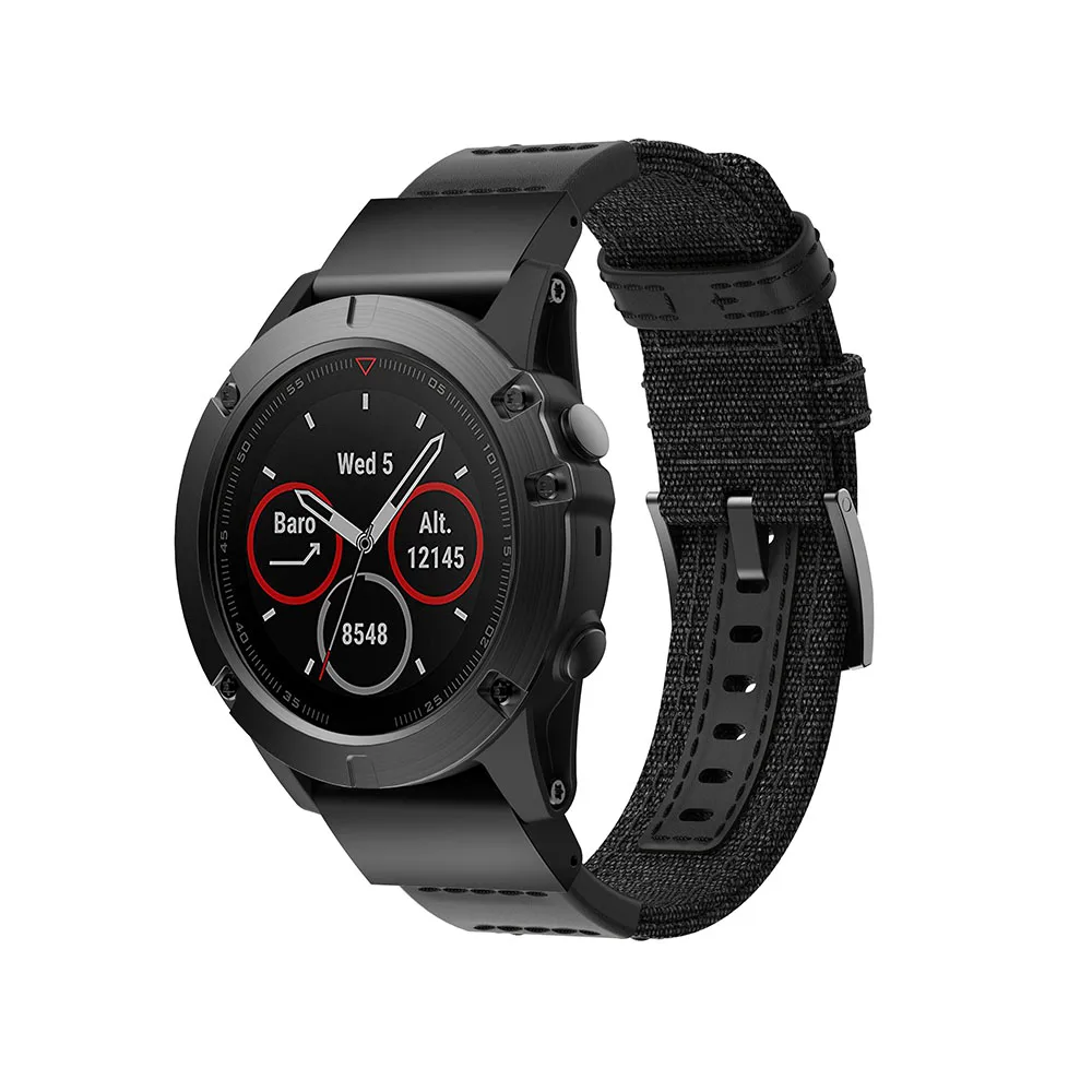 Нейлон ремешок 22 мм 26 мм для Garmin Fenix 5/5 плюс smart watch Quick Release группа холст ремешок для Garmin Fenix 3/3HR Wristbelt