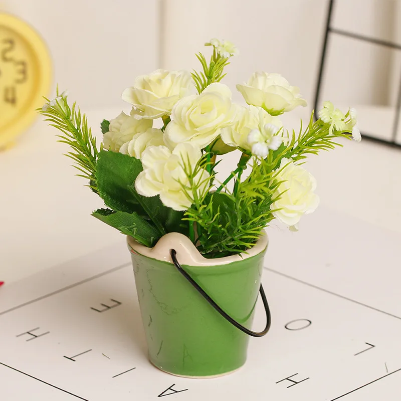 2017 Новый дизайн имитация цветов керамические цветочные горшки контейнер