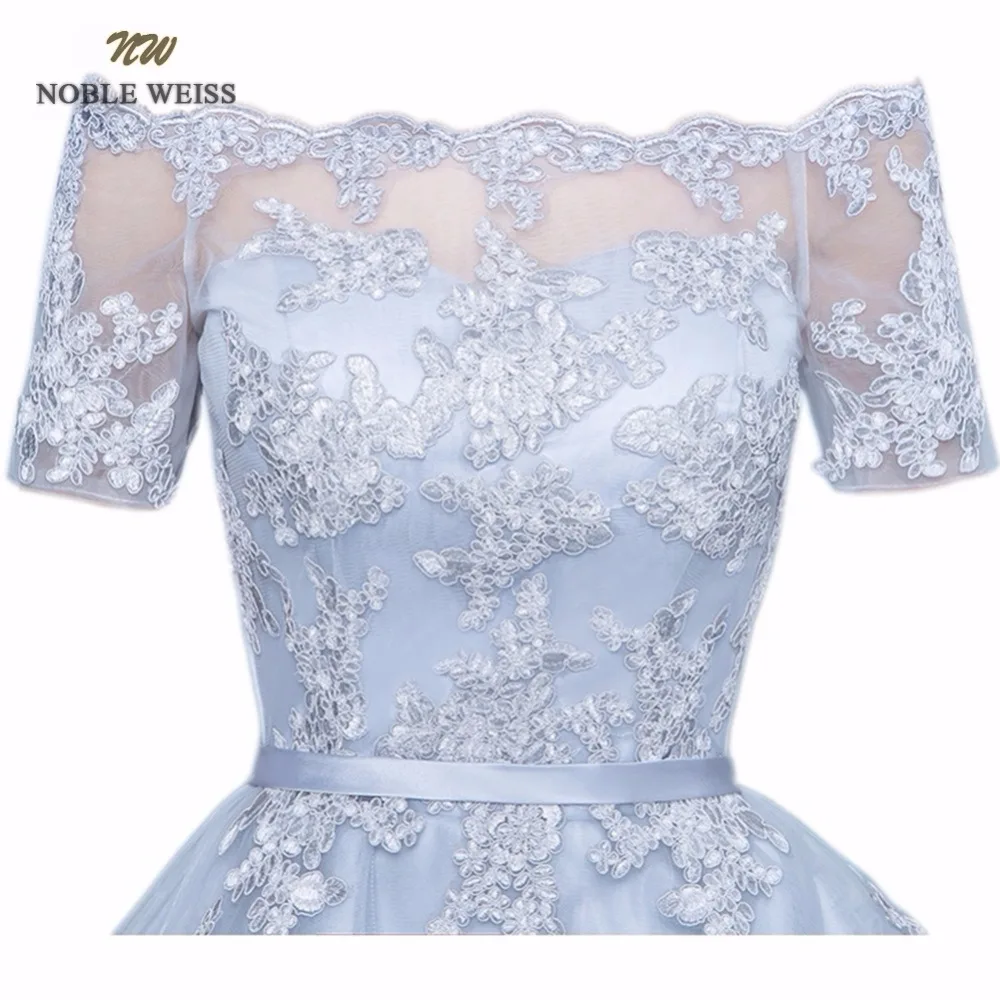 Благородный WEISS сексуальное вечернее платье с вырезом лодочкой короткими