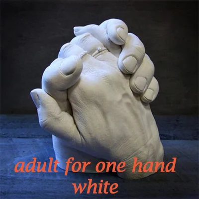 adult-a hand-white Oklady 3D Ручная форма для печати ног для детского порошка штукатурка литья комплект отпечаток руки подарок на память детский памятник для роста - Цвет: adult-a hand-white