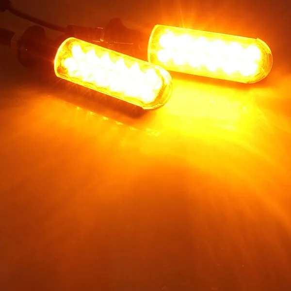 Универсальные светодиодные указатели поворота для мотоцикла 12 В янтарный свет