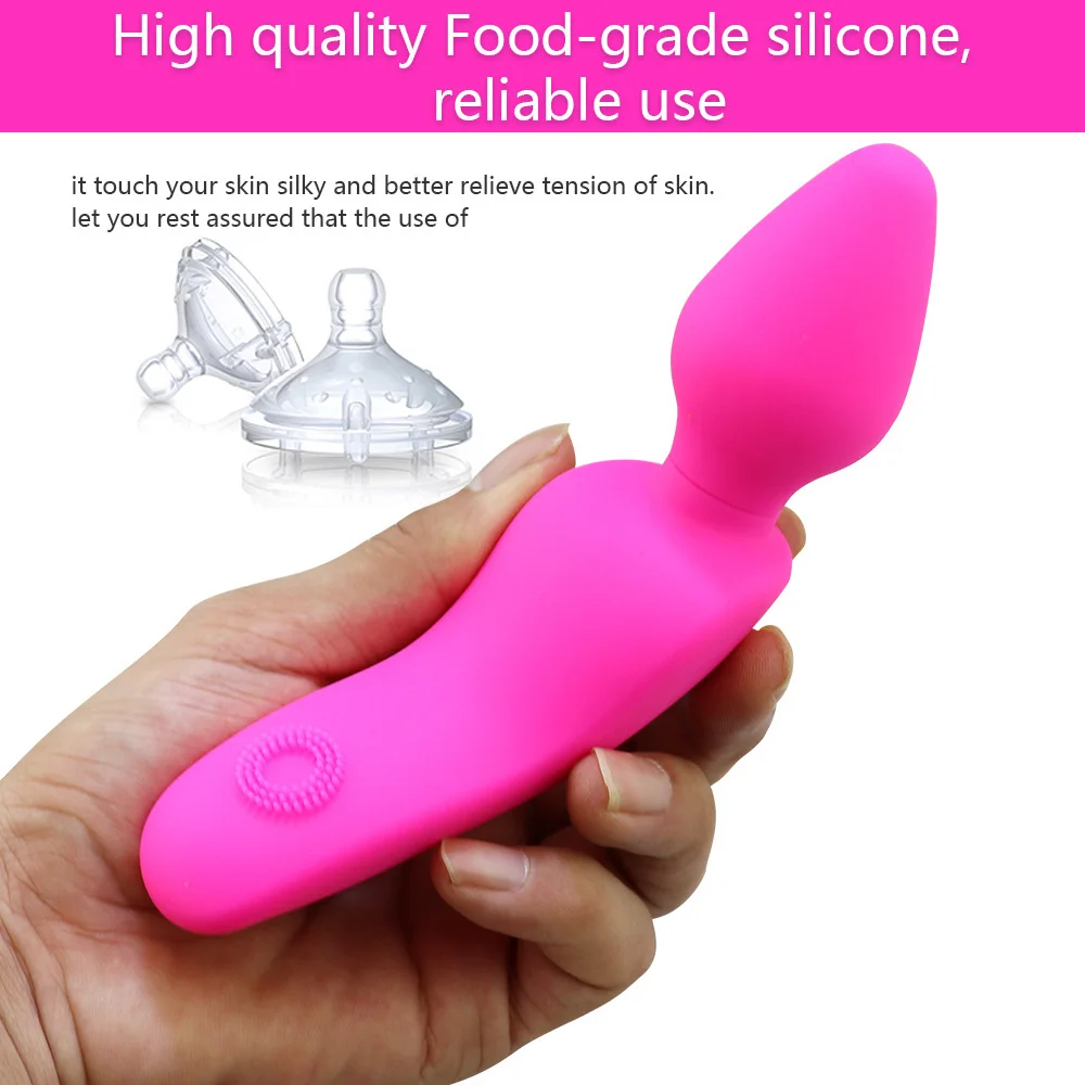 Безопасный силиконовый вибратор с двойной головкой G-spot 10 скоростей зарядка