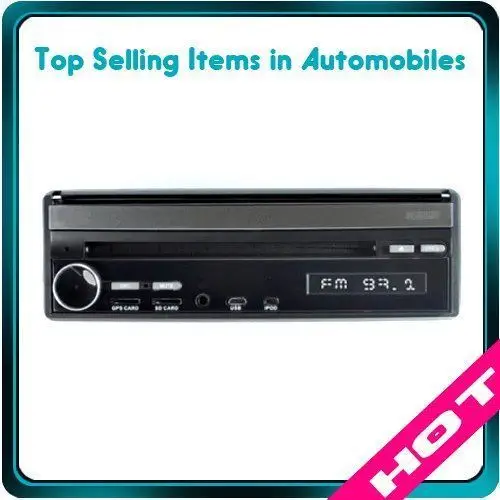 Hot sale 7 Inch 1 Din Motorized foldout Mechanism panel touch screen Car DVD Player With Analog TV+BT+FM+MP3/MP4 Free shipping | Автомобили