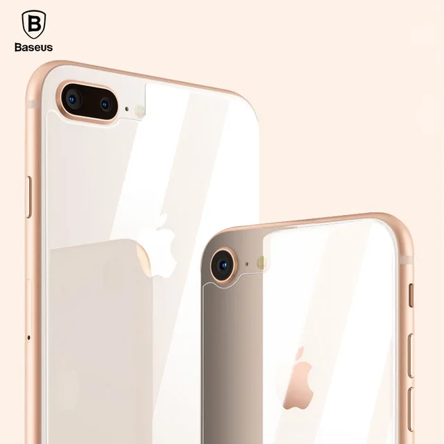 Защитное стекло Baseus для задней панели iPhone 8 0,3 мм, ультратонкое Защитное стекло для iPhone 8 Plus, защита от царапин