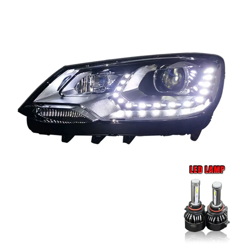 ALL LED 2 шт. светодиодный фары для VW Sharan 2012- светодиодный автомобильный фонарь ангельские глазки ксенон HID комплект Противотуманные фары светодиодный дневные ходовые огни - Цвет: ALL LED