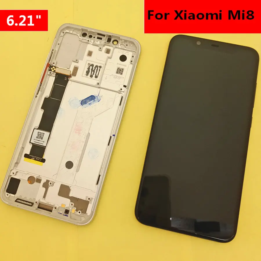 ЖК дисплей AMOLED 6 21 дюйма для Xiaomi MI Mi8 Mi 8 сенсорный экран с рамкой дигитайзер в сборе