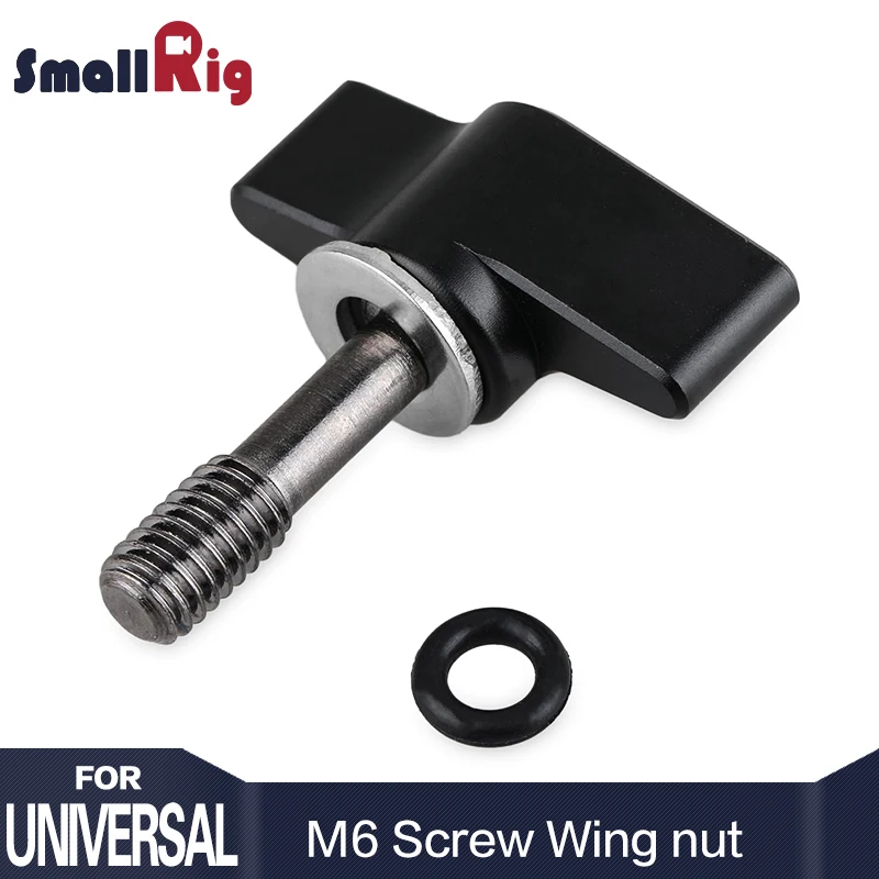 SmallRig трещотка крыло гайка с пружиной M6 резьбовой винт(черный) для камеры ручка EVF крепление и т. Д.-1599
