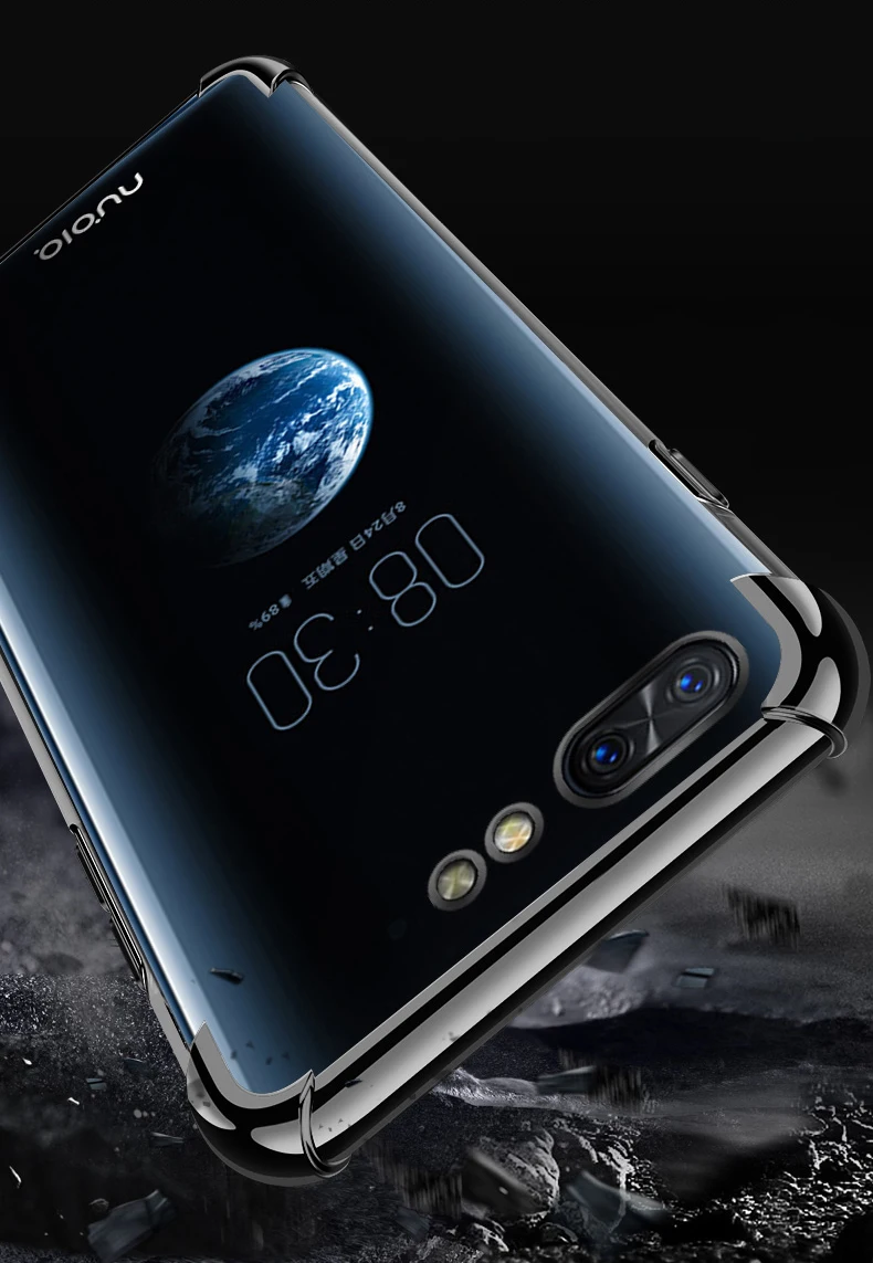 Для zte nubia X Чехол 6,26 ''3D лазерный Elec-покрытие чехол с" воздушной подушкой "для nubia X чехол противоударный прозрачный для zte nubia X Чехол Funda
