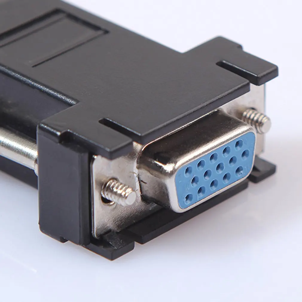 2шт RJ45 к мини VGA удлинитель Шнур Мужской Женский к Lan Cat5 Cat5e RJ45 Ethernet адаптер для ПК ноутбука конвертер