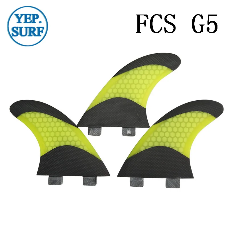 Prachas de Surf FCS G5 плавники 5 цветов Стекловолоконный плавник с Сотами в