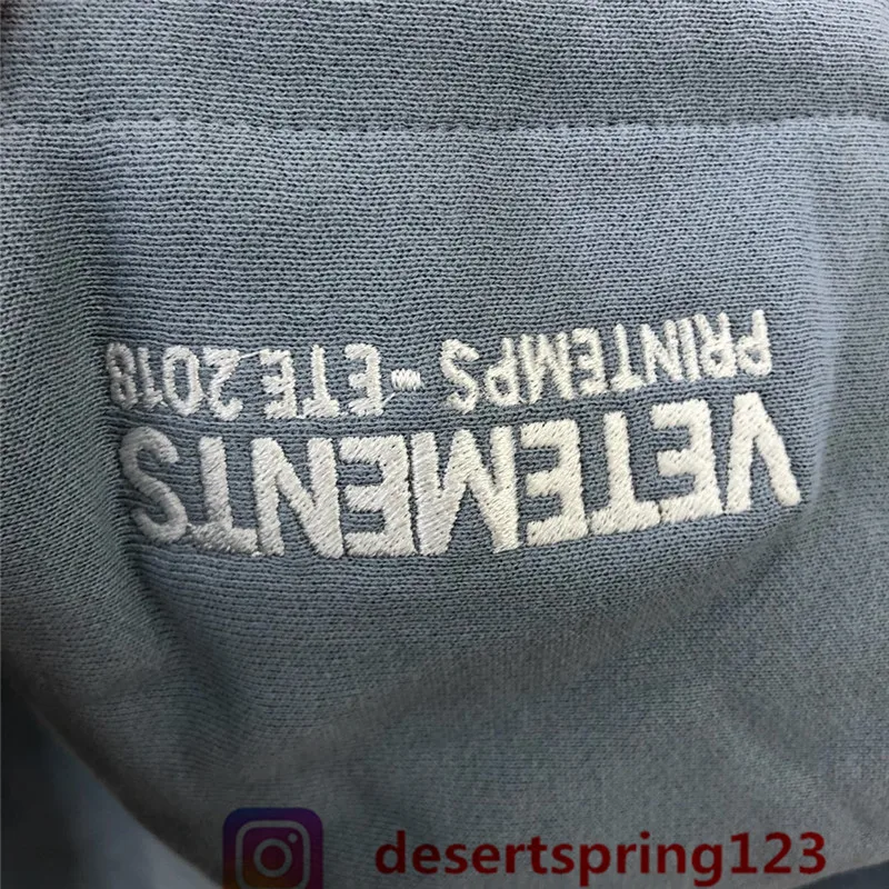 

Vetements Hoodie Men Women 1:1 High Quality Rainbow Colour Pullover Sweatshirts Hop Hip Vetements Hoodies