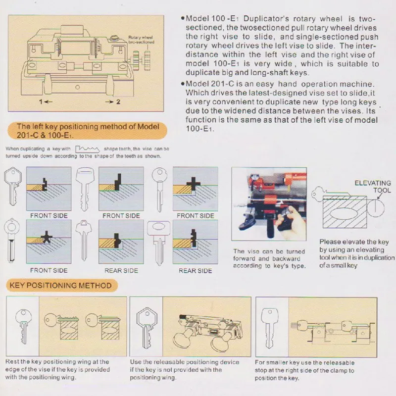 Многофункциональная машина для копирования ключей 220V 50Hz станок для изготовления ключей для слесаря бытовой нож для ключей 100E1