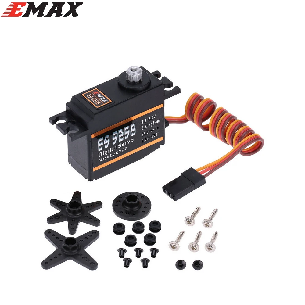 ES9258 Servo 4 шт./лот EMAX цифровой сервопривод с металлической шестерней 27 г/3 кг/ .05 сек