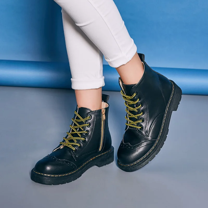 2016 Женщины Ботильоны Мода Мартин Сапоги Снега На Открытом Воздухе Случайные