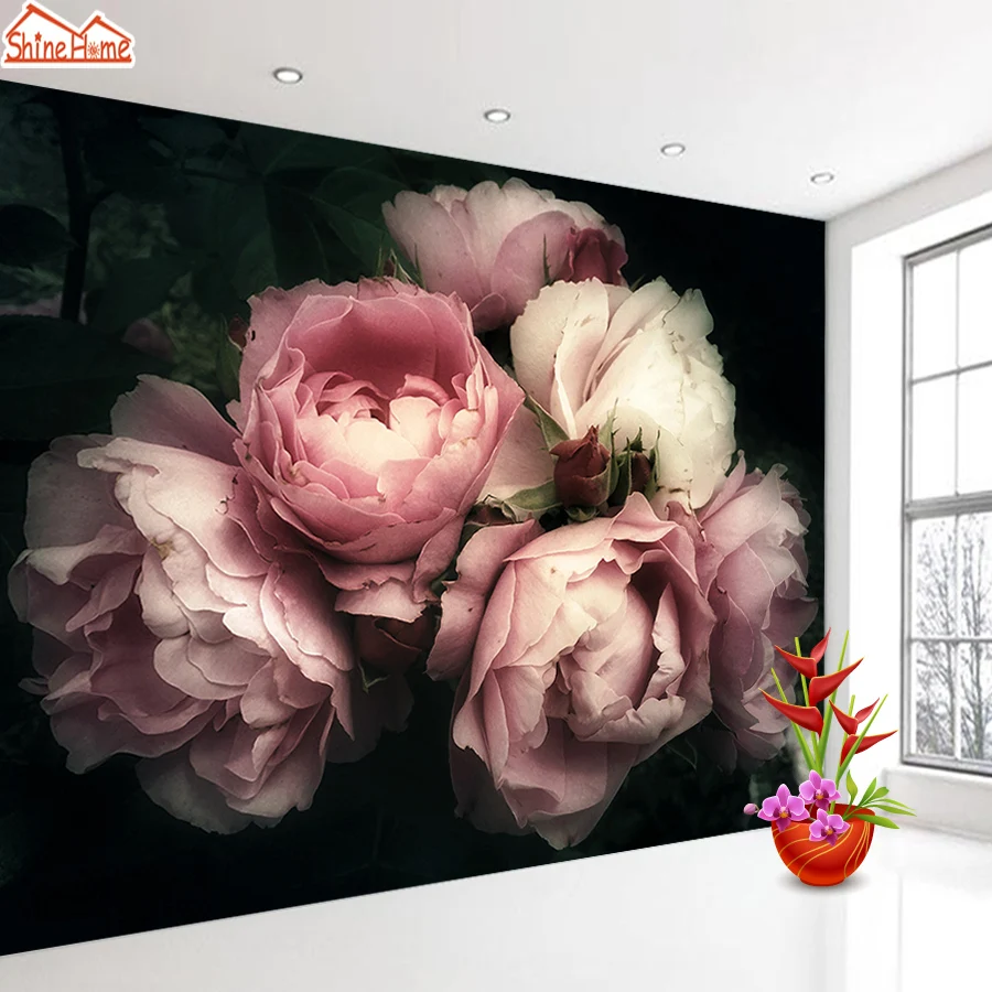 Настенные 3d фотообои с натуральной розой обои для гостиной домашнего декора