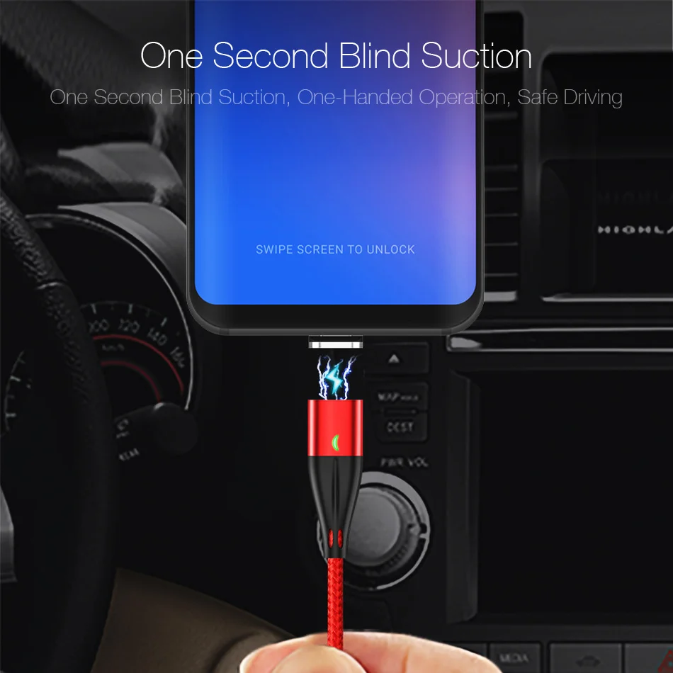 Магнитный кабель для зарядного устройства мобильный телефон 3A 1 м Micro USB Type C