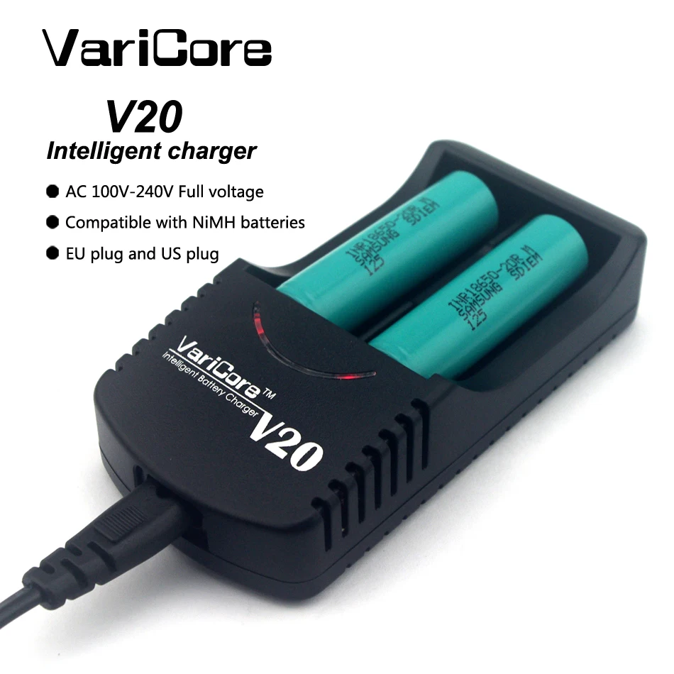 Зарядное устройство для аккумуляторов VariCore V20 18650 литиевая батарея 26650 18500 16340 14500