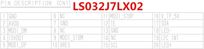 Ips full view 3,2 дюймов TFT ЖК-экран LS032J7LX02 20 pin 320x480 разрешение NT35399 Привод IC без сенсорной панели