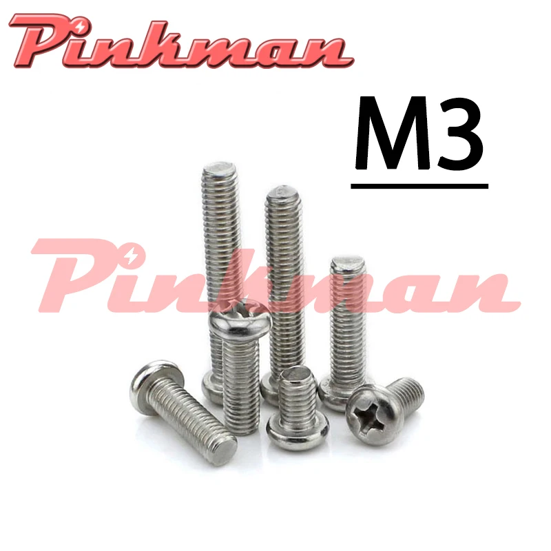 100 шт. M3 PM крест рекис Phillips с полукруглой головкой * 4/5/6/8/10/12/14/16/18/20/25/30/35/40/45/ 50/55/60/70/80