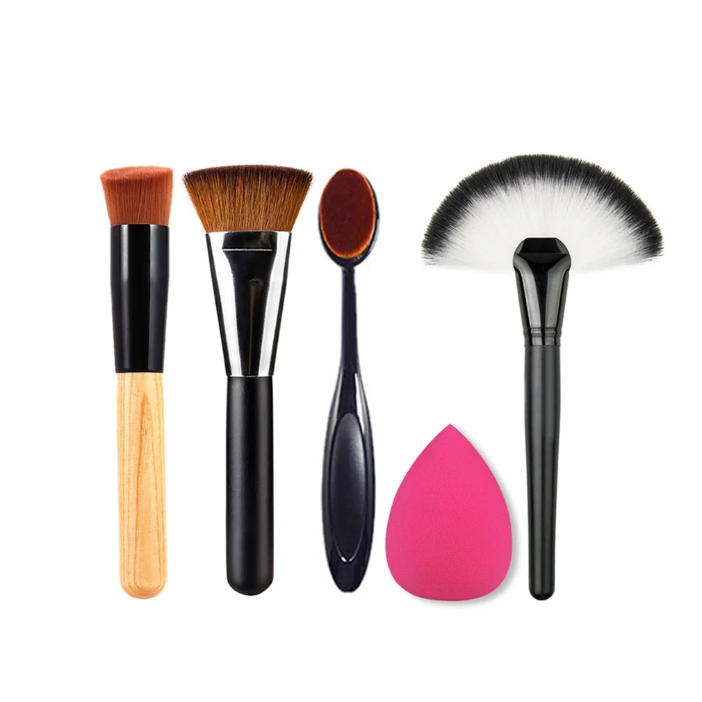 1 set Pro Набор для макияжа Румяна Пудра основа под макияж Кисть Губка слоеный контур кисть для декоративной косметики макияж инструмент - Цвет: 1 set