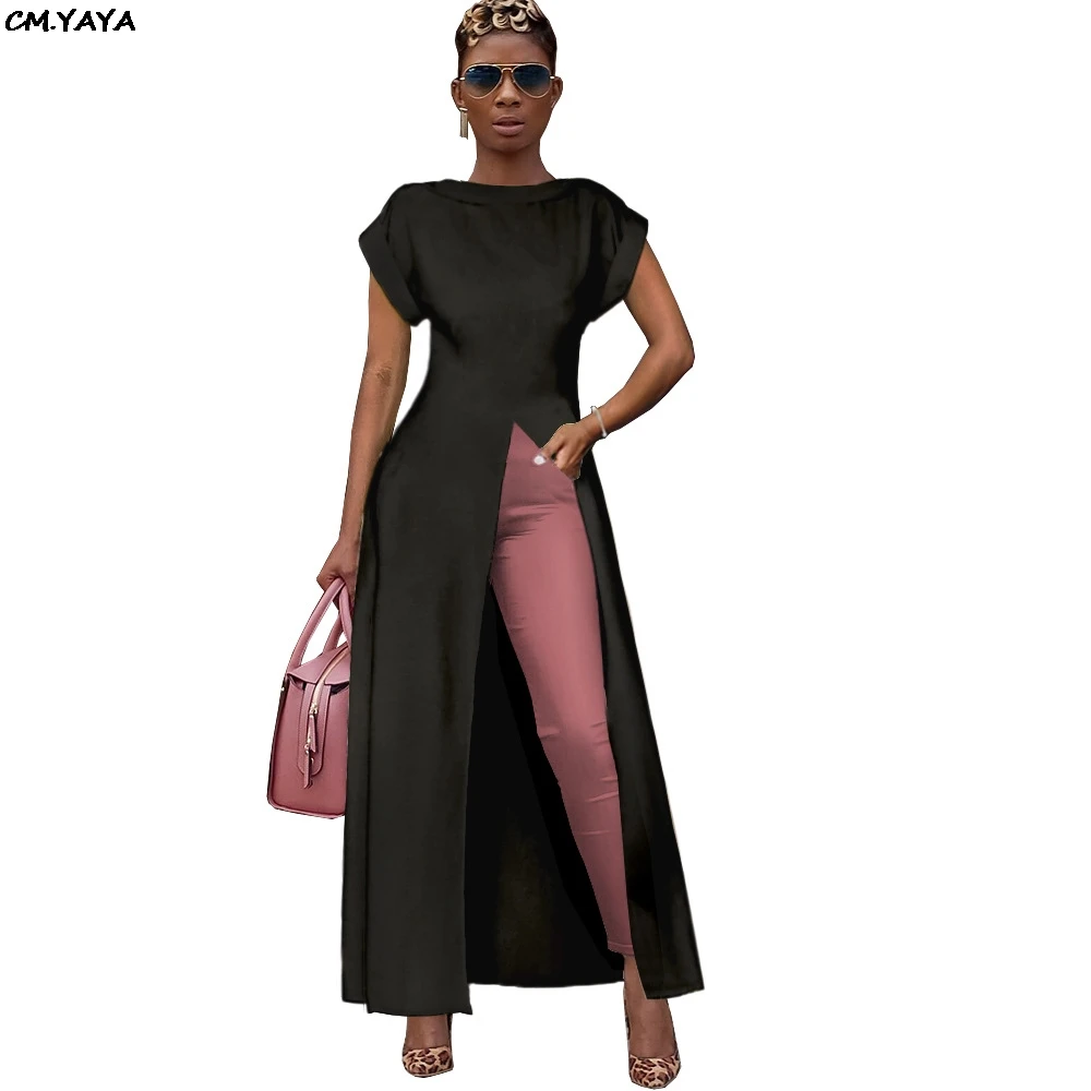 Женское классическое платье макси с высокой талией Повседневное разрезом и