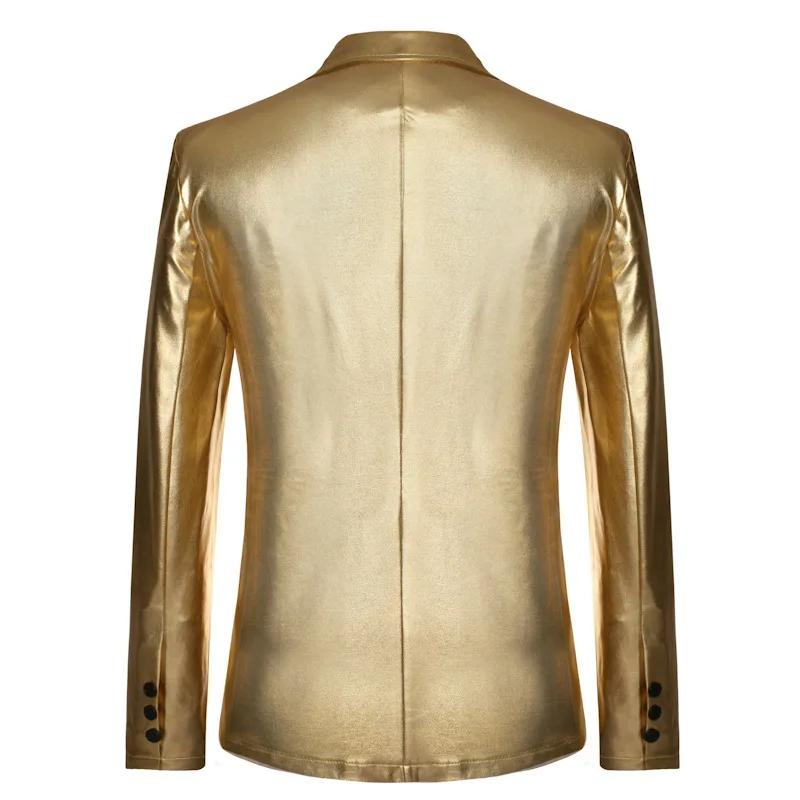 Мужской приталенный Однобортный блейзер s брендовый Блейзер серебристого цвета