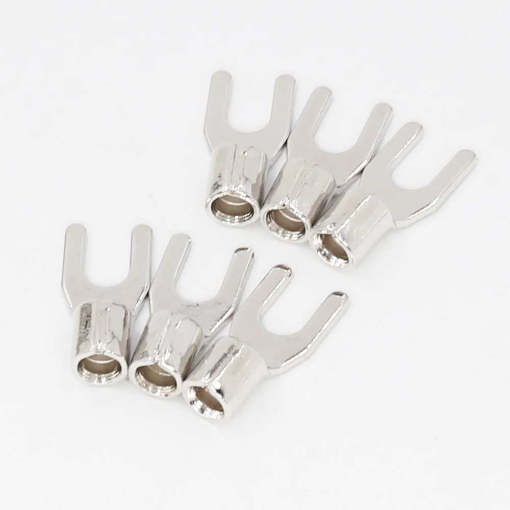 

6pcs/set Pure Copper Rhodium plated High-end Power Connector for Y Lug terminal