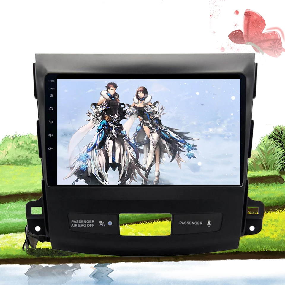 Автомобильный мультимедийный плеер 2 din Авто DVD android 10 0 9 дюймов ForMitsubishi Outlander 2006 2013