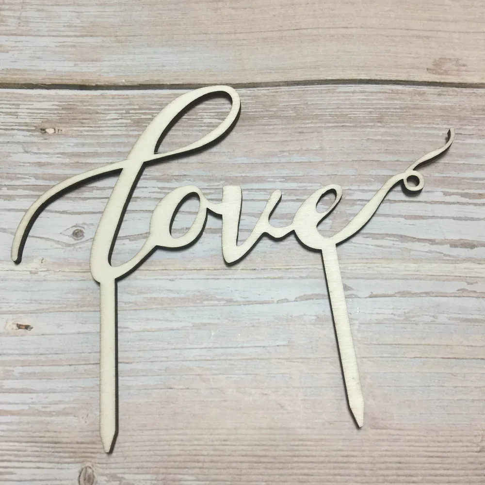 

free shipping 5pcs love cake topper wedding cake topper decorations